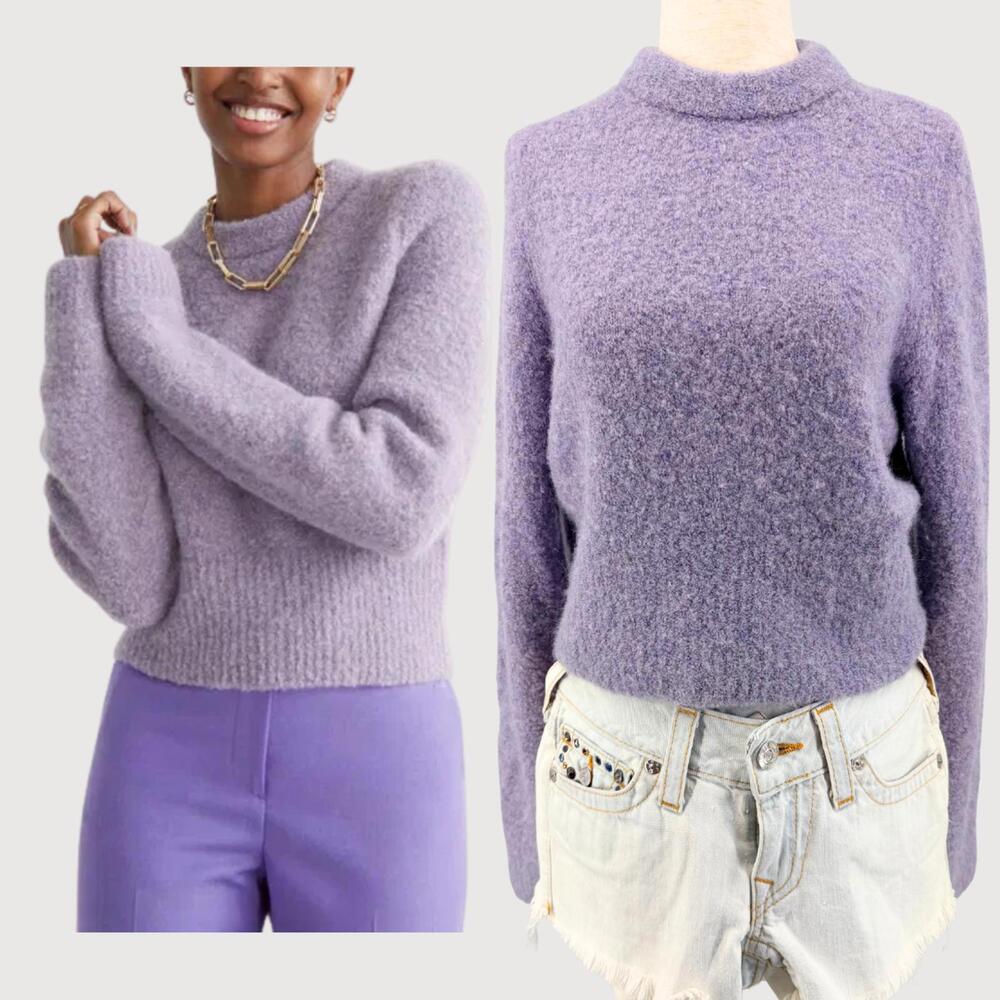 & Other Stories Alpaca Sweater Boxy Knit Lavender S